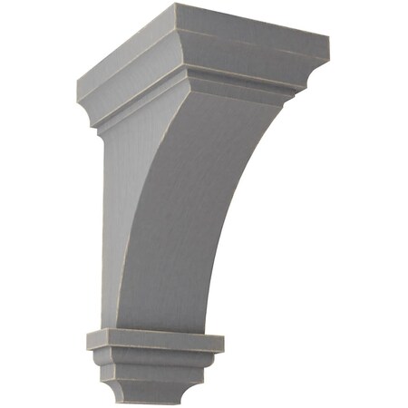 Ekena Millwork 5"W x 5 3/4"D x 10"H Medium Jefferson Wood Vintage Decor Corbel, Pebble Grey CORWD05X05X10JEPG